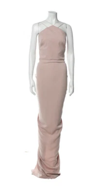 $75 • Buy Nicole Bakti Pink Bridal Evening Gown Bodycon Wedding Dress 10 Roland Mouret