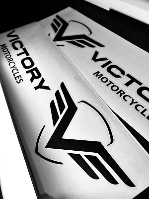 2X Victory New Style Motorcycle Gas Tank Decals Stickers OEM Oracle Universal • $49.99