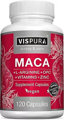 Maca Root Capsules 5000 Mg | 120 Pills | Peruvian Maca Extract For Men And Women • $17.32