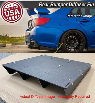 22  X 21  ABS Universal Rear Bumper 4 Fins Diffuser Fin Canards Black For Chevy • $65.90