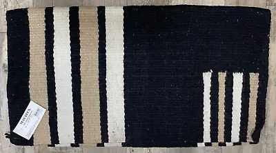 Nwt Mayatex Trapper Wool Saddle Blanket Black /white / Tan 36'' X 34'' • $75