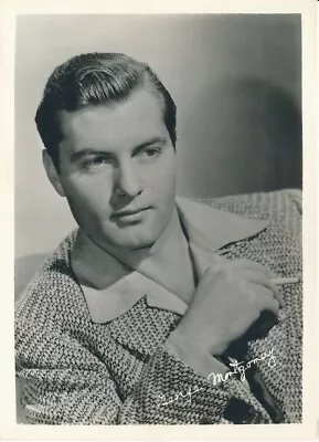 GEORGE MONTGOMERY Original Vintage 1940s Studio  SIGNED  DBW Portrait Photo • $14.95