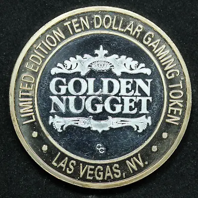 $34.99 • Buy Golden Nugget Casino $10 Ten Dollar Gaming Token .999 Fine Silver Las Vegas