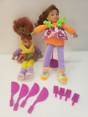Lot Of 2 Meritus Fun Park Kids Doll 7.5  Cloth W/ Stand Popsicles Combs • $17
