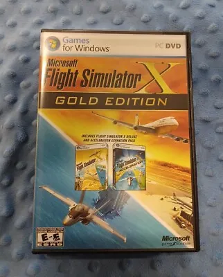 Microsoft Flight Simulator X Gold Edition PC DVD Windows Acceleration Expansion • $17.90