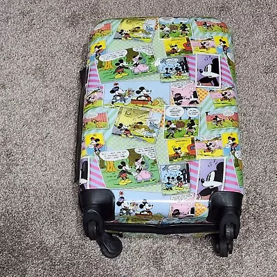 Disney Parks Comic Strip Mickey Mouse & Minnie Hardshell Suitcase See Pics Rip • $50