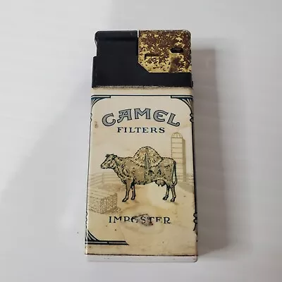 Vintage Camel Filters Cigarette Lighter Pack RJ Reynolds Tobacco Co. Decor  • $14.99