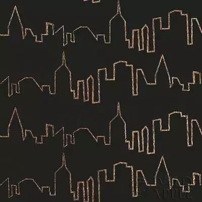 Ny Chic Skyline Gold On Black Poster Print By Marco Fabiano • $20.45