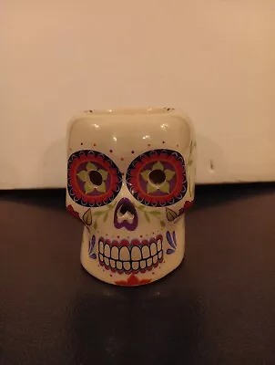 Day Of The Dead Ceramic Skull • $5