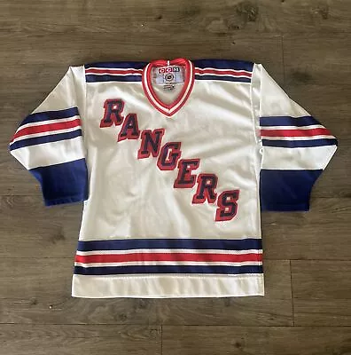 Vintage CCM New York Rangers Youth Jersey L/XL NHL Hockey Team • $30