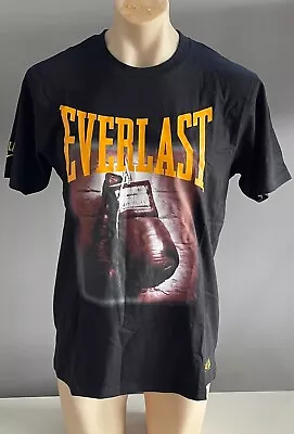 EVERLAST Men's Black Short Sleeve T-Shirt W Boxing Glove Print Size M - NWT! • $19.99