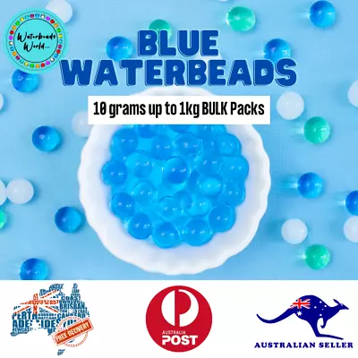 $2.75 • Buy Blue Water Beads, Orbeez, Water Crystals, Water Pearls, Deco - 10grams- 1kg BULK