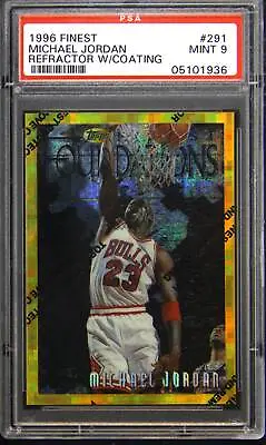 1996 Finest #291 Michael Jordan Refractor With Coating PSA 9 • $5995