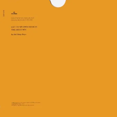 Pet Shop Boys - Left To My Own Devices (The Disco Mix) 12   (Vi • $28.62