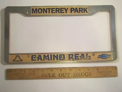 LICENSE PLATE Plastic Car Tag Frame MONTEREY PARK CAMINO REAL 14D • $26