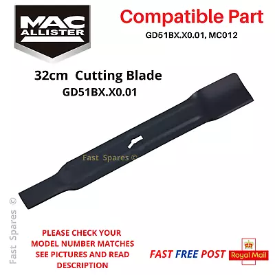 MACALLISTER MLMP1200 Cutting Blade Lawnmower 32cm 320mm FAST POST • £14.95