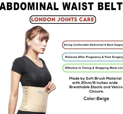 Abdominal Binder Hernia Support Breathable Stomach Back Compression Belt NHS UK • £12.99