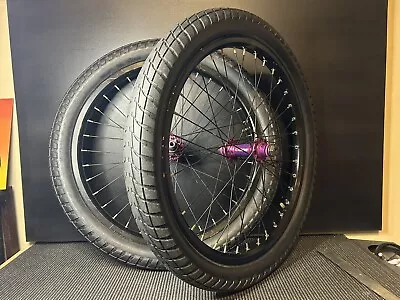 Colony Purple RHD BMX Hubs Fit Tires Sun Big City Rims 48 Spoke 9 Tooth Driver • $150
