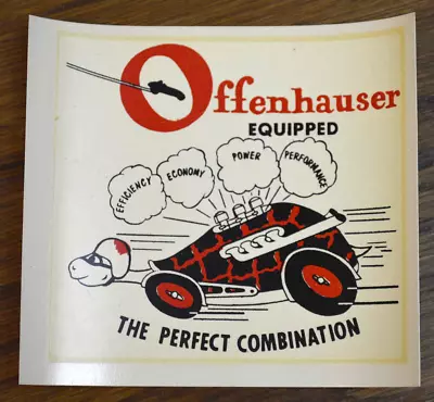 Original VINTage Water Decal OFFENHAUSER Hot Rod Drag Racing Bonneville Offy Old • $39.98