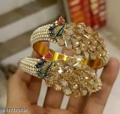 Indian Jewelry Fashion Bollywood Ethnic Gold Plated Wedding Bangles • $23.10