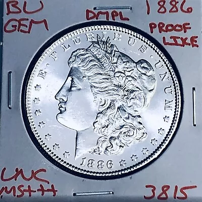 1886 Bu Gem Morgan Silver Dollar Unc Ms+++ Dmpl U.s. Mint Rare Coin 3815 • $36