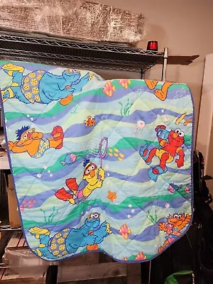 Vintage Sesame Street Elmo Crib Bedding Blanket Throw  • $17.99
