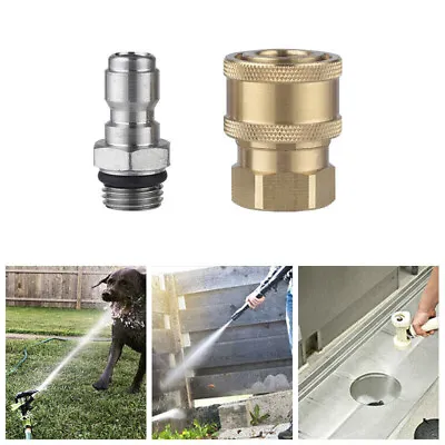 1/4'' Quick-Release Connect Fitting Pressure Washer Coupling Connector Adapter • $8.36