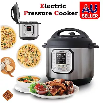 Electric Pressure Cooker Steamer LED Display For Cooking Soup Rice Travel Home • $103.99
