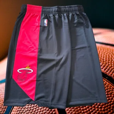 MIAMI HEAT TEAM ISSUED NBA NIKE DRY DRI-FIT RED/BLACK PRACTICE SHORTS Large Tall • $17.99