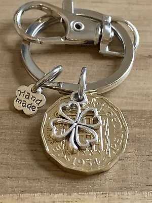 70th Birthday Gift For Him Or Her  1954 Coin On Keyring In Gift Bag • £9.99