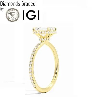 H/VS1 2.00 Carat Solitaire Lab-Grown Diamond Engagement Ring 18K Yellow Gold • £1228