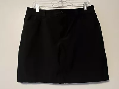 Eddie Bauer Adventurer 2.0 Skort Size 10 Womens Black Pockets Skirt With Shorts • $16.99