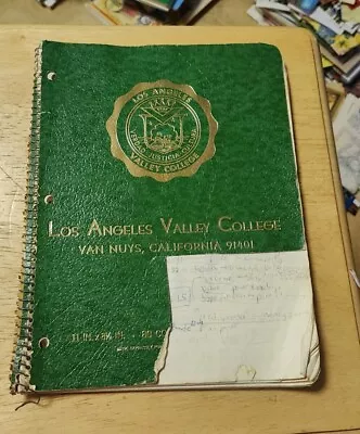 Vintage 1986 Los Angeles Valley College Spiral Notebook Economics Jeff Rappaport • $12.49