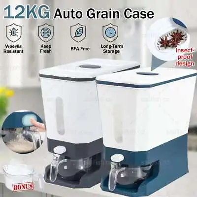 Rice Storage Cereal Grain Container Storage Box Kitchen Dispenser Storage Box • $23.95