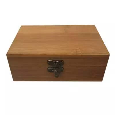 Bamboo Wooden Boxwooden Gift Boxdecorative Box With Lid Wooden Box With Hinged L • $22.38