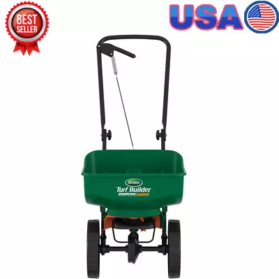 Mini Broadcast Spreader Seed Salt Ice Melt Holds Up Fold Down Handle 5000 Sq • $42.87