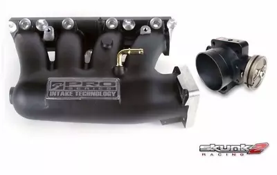 SKUNK2 Intake Manifold Pro Black+ Throttle Body 74mm Fits 02-06 RSX K20A2/K20Z1 • $767.98