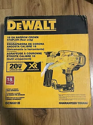 DeWalt DCN681B 20 V MAX XR 18 Gauge Narrow Crown Stapler - Tool Only • $248