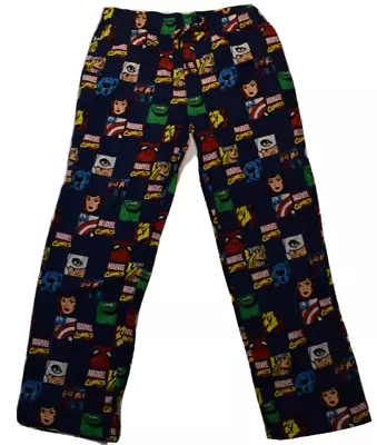 Marvel Mens Marvel Comics Blue Pajama Lounge Sleep Pants New S • $9.99