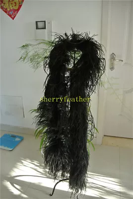 £62.40 • Buy Ostrich Feather Boa 5 Ply Ones Black Color