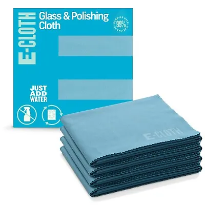 E-Cloth Glass & Polishing Cloths Premium Microfiber Glass Cleaner Blue 4-Pack • $21.99