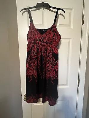 Apt.9 Red Black Adjustable Strap Dress Size L • $10