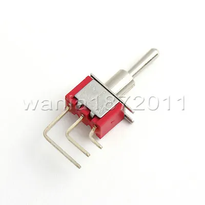 5× Mini Toggle Switch Right Angle SPDT 3 Position ON-OFF-ON Silver Alloy Contact • $5.15