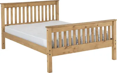 £199.49 • Buy Monaco 5ft King Size Bed Frame In Distressed Waxed Pine Finish