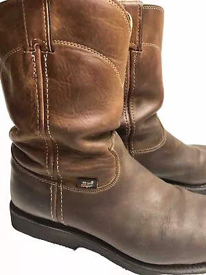 Justin Conductor Steel Toe Work Men's Size 10 D Brown Leather Boots 4764 • $44.99