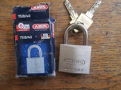 Abus 75ib/40 Marine Grade Padlock Lock --   Multiples Keyed Alike • $24.98