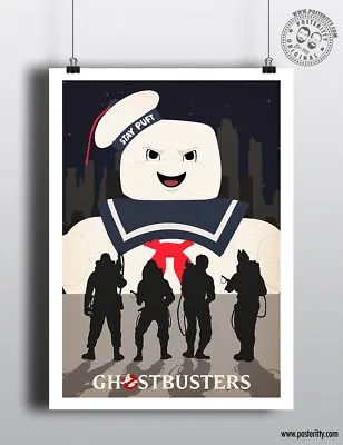 £8 • Buy GHOSTBUSTERS - Stay Puft Minimalist Movie Poster Minimal Film Marshmallow Man