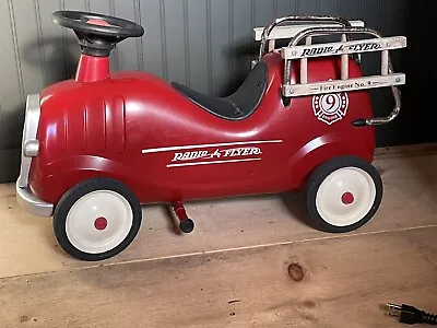 Vintage Radio Flyer Metal Fire Engine No. 9 Ride-On Toy • $65