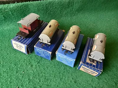Hornby Dublo 3 Rail [3] Off Cheap Boxed Tank Wagons + Guards Van • £27