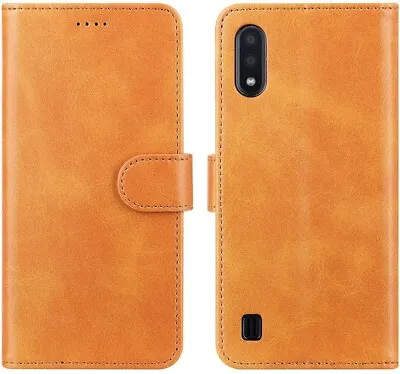 Samsung Galaxy A 80 Premium Tan Wallet Case With Card Holders • £2.50